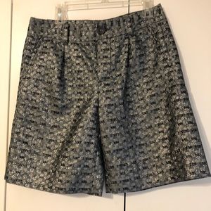 Marc Jacobs dress shorts unique silver pattern
